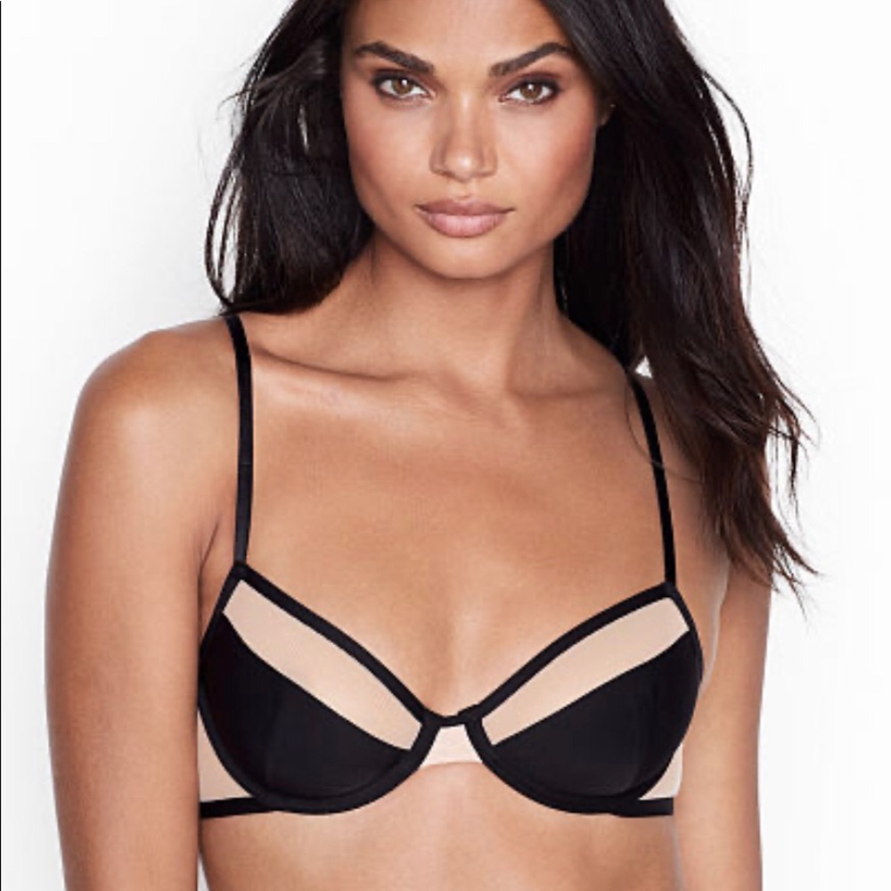 Victoria’s Secret Unlined Mesh Demi Bra - Picture 2 of 4